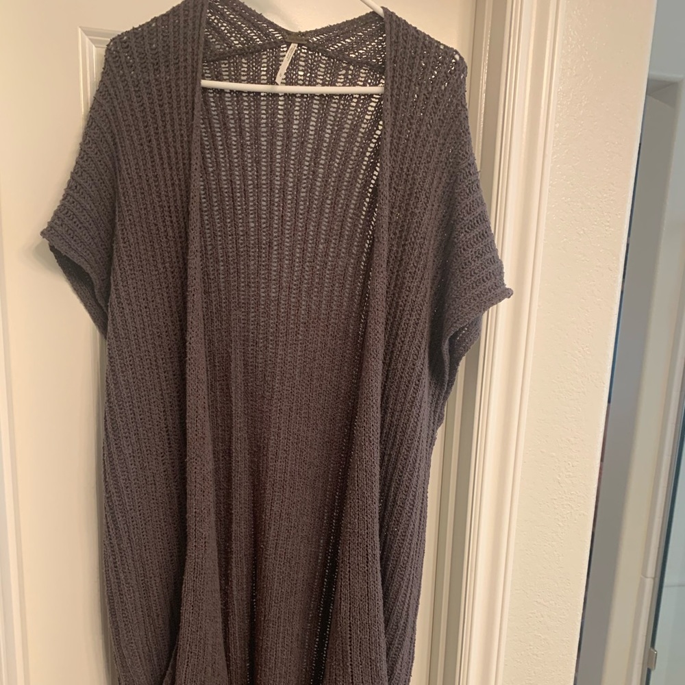 Free People slouchy sweater vest in grey size L